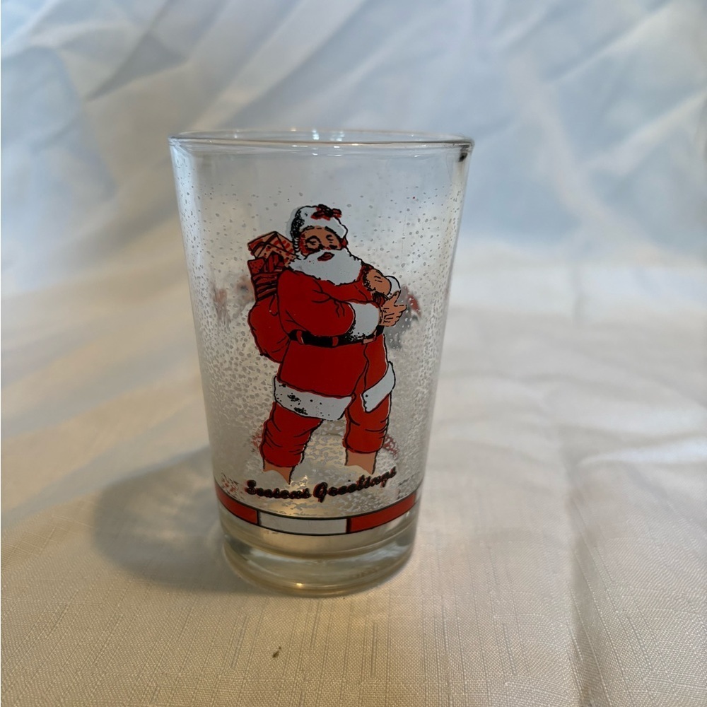 Vintage Santa Claus Holiday Glass